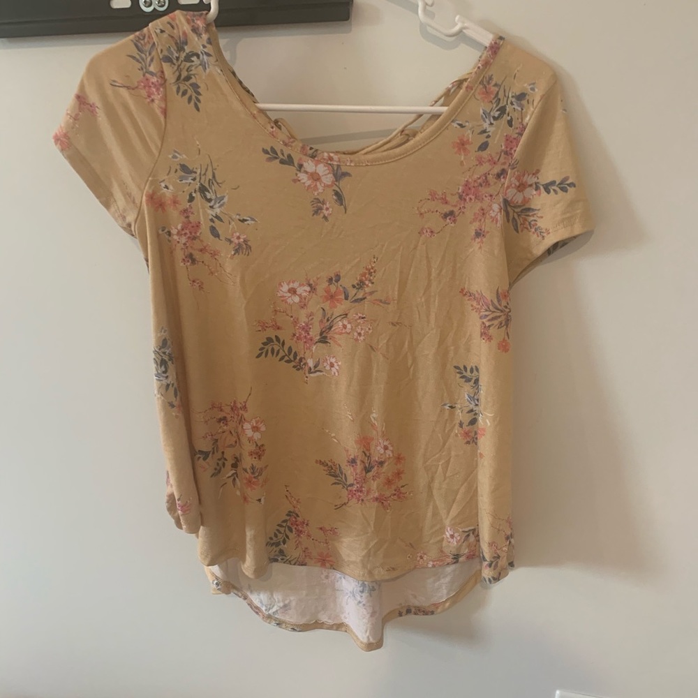 Yellow floral t shirt
